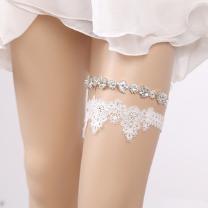 2 piezas <span class=keywords><strong>de</strong></span> ligueros <span class=keywords><strong>de</strong></span> <span class=keywords><strong>boda</strong></span> con pedrería para mujer, joyería nupcial para la <span class=keywords><strong>novia</strong></span>, ligueros <span class=keywords><strong>de</strong></span> encaje decorativos para la <span class=keywords><strong>novia</strong></span> - Product Image 4