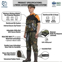 Cuissardes de pêche à la mouche en néoprène camouflage 4 mm, cuissardes de camping en plein air, cuissardes de chasse au canard en tissu nylon imperméable avec bottes