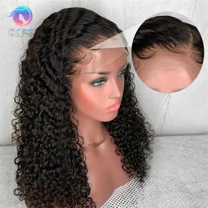 Rambut manusia setengah Wig renda topi Wig untuk membuat Wig, digunakan keriting Wig Distributor untuk hitam, pendek Peru wanita panjang 9A