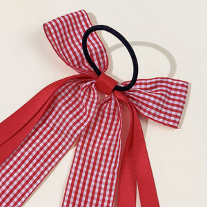 Banda de pelo lateral para chica de <span class=keywords><strong>Instagram</strong></span> japonesa Lazo de pelo a cuadros simple y versátil en estilo escolar - Product Image 4