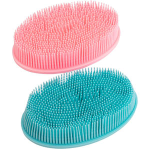 Double-Sided <b>Silicone</b> Body Scrubber Soft <b>Loofah</b> Exfoliating Body Wash Scrubber Body Bath Shower Brush for Men Women Kid - Product Image 2
