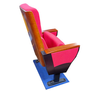 Silla de Auditorio Masao Cinema, Roja, de Aleación de Aluminio, con Respaldo de Esponja de Alta Densidad, Silla de Fila - Product Image 2