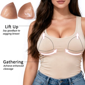 Tam giác mềm tái sử dụng vú cleavage dính chèn đẩy lên <span class=keywords><strong>Silicone</strong></span> hai mặt dính áo ngực miếng đệm - Product Image 5