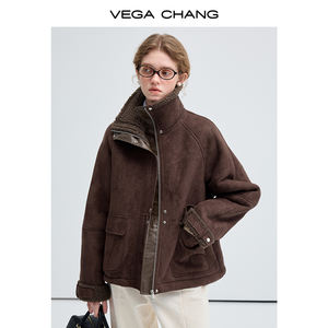 เสื้อโค้ทขนสั้นแบบมีซับในขนเฟอร์ รุ่น Vega Chang Vintage Chic Premium Thermal สำหรับผู้หญิง - Product Image 4