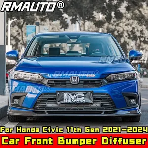 ชุดแต่งรอบคัน Civic ฝาครอบกันชนหน้าสีดำเงา สไตล์ MC  ลิ้นกันชนหน้า สำหรับ Honda Civic รุ่นที่ 11 ปี 2021-2024 อุปกรณ์ตกแต่งรถยนต์ - Product Image 1
