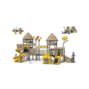 Casa de juegos al aire libre de diseño novedoso colorido para niños, lo último en madera y plástico, equipo de juegos para diversión infantil - Product Image 1