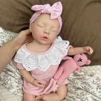 50cm Handgefertigte Weiche Reborn-Babypuppe 20 Zoll Vollsilikon Gewichtspuppe Waschbare Ungiftige Mädchenpuppe für Kunstsammlung Geschenk