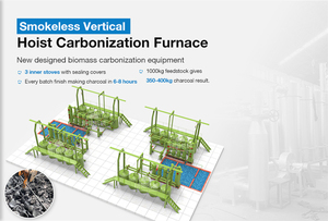 Machine verticale de fabrication de <span class=keywords><strong>BBq</strong></span> Biochar four à cornue Biochar four à <span class=keywords><strong>charbon</strong></span> de bois four de carbonisation - Product Image 2