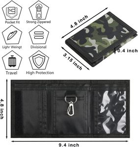 <span class=keywords><strong>Portafoglio</strong></span> Camouflage per Bambini e Ragazzi, con Tasca Portamonete con Cerniera, Economico Regalo di Compleanno Originale - Product Image 3