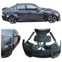 Pour BMW Série 3 E90, mise à niveau du pare-chocs avant et arrière, kit carrosserie large, diffuseur, calandre, capot moteur, ailes, ailes avant
