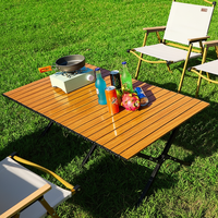 Table pliante en métal style simple, taille S, en acier au carbone, pour camping et plage, 2,7 kg, 2-8 personnes, vente directe usine