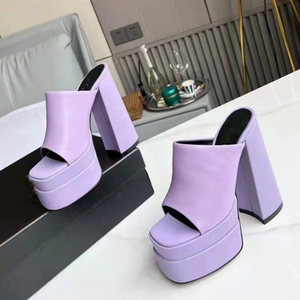 Zapatos Casuales de Verano para Mujer, Sandalias con Plataforma y Tacón Alto Cuadrado, Talla 10.5 - Product Image 4