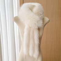 Écharpe en fourrure de renard tricotée pour femme, accessoire élégant et respirant, respectueux de l'environnement, pour l'hiver