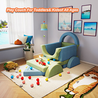 Sofá de Juego Suave para Niños OEM para Sala de Estar, Área de Juego Infantil, Juego de Sofá de Espuma Convertible de 18 Piezas