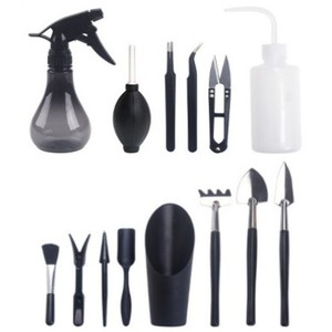Set di 14 Mini Attrezzi da Giardinaggio OEM DD3226 con Tappetino per Trapianto, Kit di Strumenti Manuali in Miniatura per la Cura delle Piante e delle Succulente - Product Image 2
