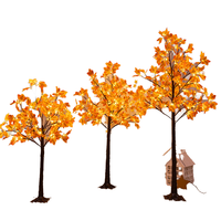 Feuilles d'érable artificielles vertes pour Thanksgiving, résistantes aux UV, en plastique, pour une décoration intérieure de haute qualité