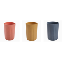 Tasse en paille de blé, 8 couleurs, sans BPA, qualité alimentaire, cannelée, réutilisable, compatible lave-vaisselle, écologique, en stock, pour la maison, prête à être expédiée, vente en gros