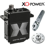 Moteur servo RC industriel robuste XQ POWER XQ-S9150D 180 kg 16,8 V haute tension sans balais avec engrenages en acier et boîtier en aluminium CNC
