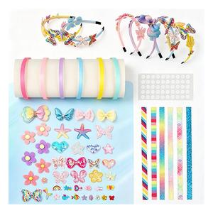 Kit de loisirs créatifs pour enfants : Coiffes arc-en-ciel, Ailes de sirène, Breloques fleurs, Cerceau en satin – Ensemble cadeau récompense pour la salle de classe - Product Image 3