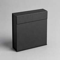 Boîte cadeau en carton noir magnétique de luxe avec insert en mousse, impression personnalisée, biodégradable, fournisseur en gros OEM ODM