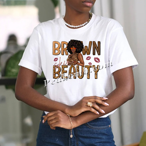 Listo para presionar DTF Transfer Hustle Like a Bosses Brown Skin Beauty Diseños de transferencia de calor - Product Image 3