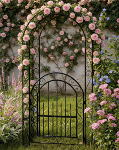 ซุ้มโค้งโลหะสำหรับจัดสวน แข็งแรง ทนทานต่อการกัดกร่อน ดีไซน์ทันสมัย เรียบง่าย เหมาะสำหรับงาน DIY ใช้เป็นฉากหลังสำหรับการถ่ายภาพ - Product Image 3