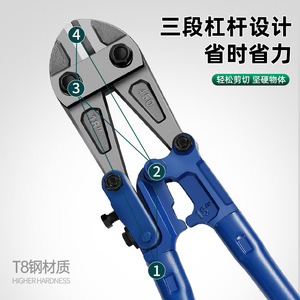 Rebar Cutter 24 In T8 Steel Head High Temperature Quenching Professional Grade <b>Flat</b> Mouth For Rebar Cutting - Product Image 4