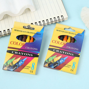 Juego de Papelería Escolar Económico, No Tóxico, Juego de Crayones de 8 Colores para Niños, Longitud de 8 cm - Product Image 2