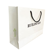 Sacs en papier blancs de luxe écologiques et recyclables en gros, impression offset pour produits de soin, mascara et essentiels
