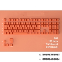 Cheap Price ABS Translucent 115 Keys 113 Keys Closed End Process Mechanical Keyboard Keycaps