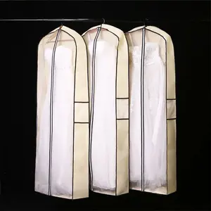 맞춤형 로고 E-co 친화적 인 부직포 꼬리 웨딩 드레스 가방 방진 포장 의류 가방