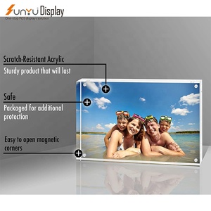 Présentoir de cadre photo magnétique en acrylique sans <span class=keywords><strong>lunette</strong></span> personnalisé d'usine Photos imprimées, présentoir en plexiglas de menu - Product Image 4