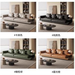 Canapé en cuir véritable de luxe, canapé italien, ensemble de canapés, canapé deux places pour salon - Product Image 4