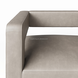 <span class=keywords><strong>Fauteuil</strong></span> pivotant de luxe avec finition en cuir Mobilier de salon complet pour Hall Villa Appartement Hôtels et Hôpitaux - Product Image 3