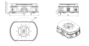 Vehículo Móvil Autónomo HLYC Tipo Mochila con Capacidad de Elevación de 60 mm y Carga Útil de 400 kg, Robot AMR para Manejo de Materiales AFR04 10 - Product Image 3