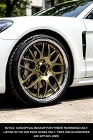 Nuevas llantas de aleación de aluminio forjado 6061 T6 Geruida Gloss Gold con diseño de malla pulida, prensadas a 12000T, TUV/JWL/VIA S4-00107 18-24