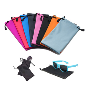 Drawstring <b>Glasses</b> Pouch Multi Color Protection <b>Case</b> Portable Eyewear Storage Bag Soft Microfiber Sunglasses Carrying Holder - Product Image 1