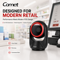 Scanner de codes-barres CMOS 1D/2D haute densité OEM, lecture de codes QR, USB, mains libres, format A4, présentation sur bureau, supermarché, POS YCP-85