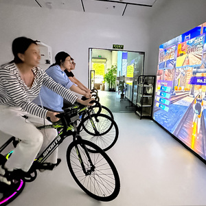 Bicicleta Estática Interactiva con Pantalla Inteligente y <span class=keywords><strong>Avatar</strong></span> en Tiempo Real, Bicicleta de Spinning para Interiores con Juegos - Product Image 4