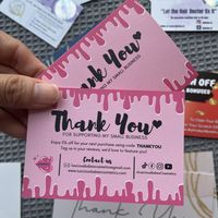 Cartes de remerciement personnalisées de luxe découpées sur mesure, autocollants en papier gaufré pour commandes professionnelles – Vente en gros