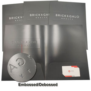 Tùy chỉnh kích thước scratchproof Cán dập nổi Debossed với chủ thẻ kinh doanh khe cắm tập tin giấy tài liệu thư mục trình bày - Product Image 4