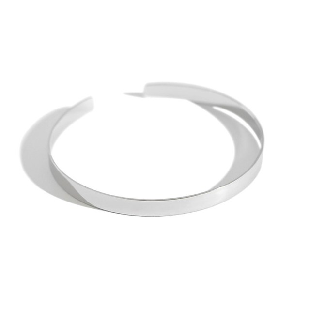 Wholesale High Polishing Simple Bangles 925 Sterling Silver Cuff Bangles Rhodium Plated Adjustable Bangles Jewelry Women
