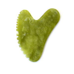 Piedra de Jade Xiuyan con forma de corazón verde, Gua Sha, herramientas de masaje, raspado de Guasha con dientes, logotipo personalizado, caja, nuevo, barato - Product Image 6