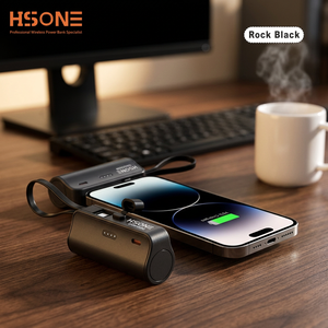 AD4012 พาวเวอร์แบงค์แบบแคปซูลทนทาน สาย TPE ในตัว ชาร์จเร็ว 22.5W ความจุ 5000mAh พร้อมสายคล้องคอสำหรับใช้งานประจำวัน - Product Image 6