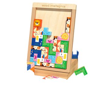 Set <span class=keywords><strong>di</strong></span> Puzzle in legno 3D blocchi russi impilamento blocchi MDF <span class=keywords><strong>giochi</strong></span> educativi per bambini <span class=keywords><strong>di</strong></span> età compresa tra 2 e 4 anni - Product Image 4