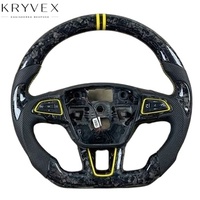 Volant sport Kryvex pour Mustang Mk3 15-18 - Fibre de carbone et cuir, ajustement personnalisé