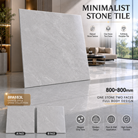Carrelage en porcelaine poli gris marbre pleine masse 800x800mm, double face, antibactérien, pour sol et mur, vente en gros