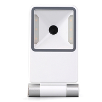 Escáner de Código de Barras Inalámbrico de Escritorio 1D 2D QR, Lector de Código de Barras USB Omnidireccional de Manos Libres, Lector de Código de Barras de Detección Automática