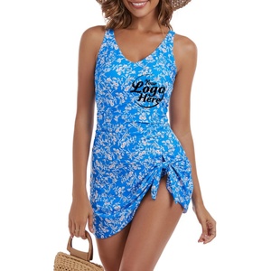 Trajes de Baño Casuales de Una Pieza para Mujer, Vestido de Baño con Control de Abdomen, Falda de Baño - Product Image 3