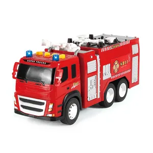 1:12 Children's Car Toys Construction Vehicle Kids Plastic Fire Engine Truck Toy Light And Music For Boys Gifts
